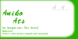 aniko ats business card